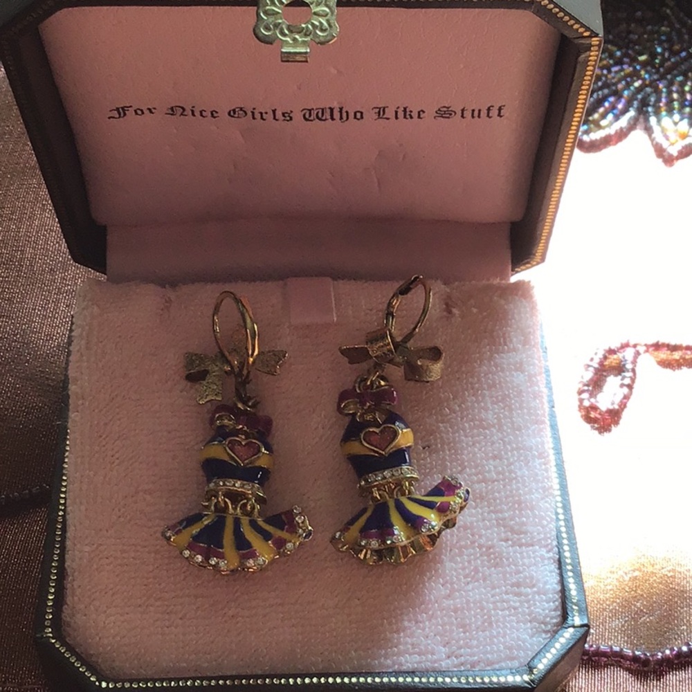 Betsey Johnson cheerleader  earrings dress